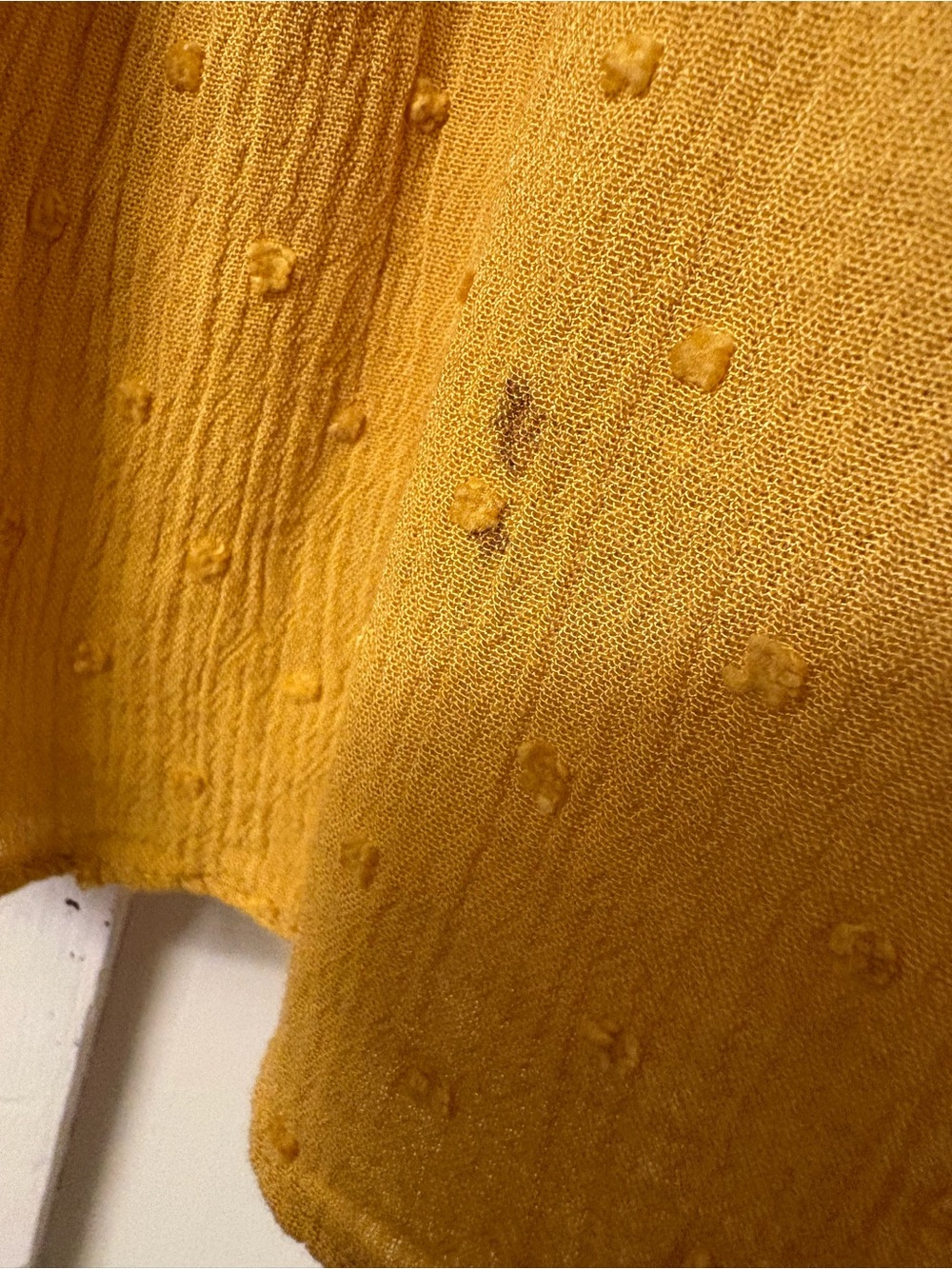 THML Mustard Yellow Embroidered Boho Top - Picture 5 of 5
